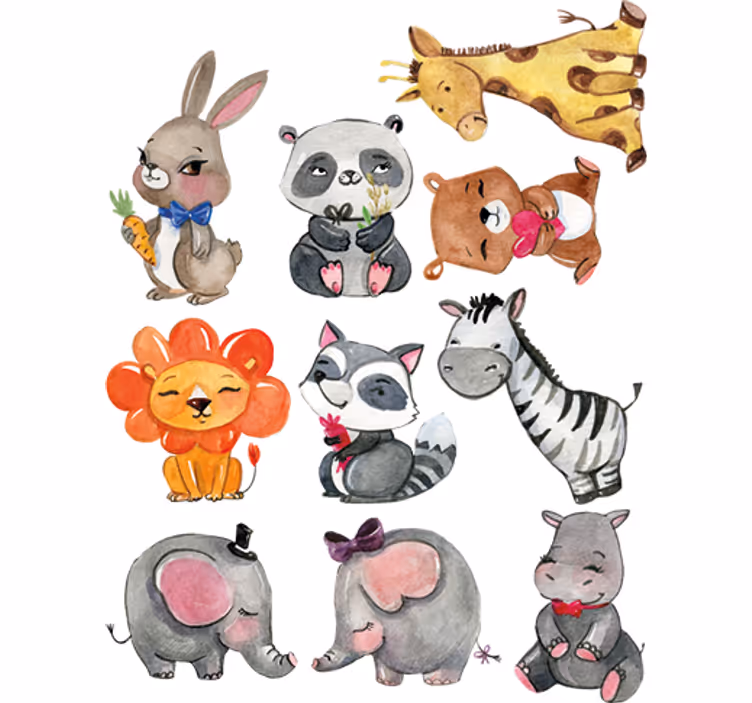 Store enrouleur pour chambre enfant animaux de la jungle - TenStickers