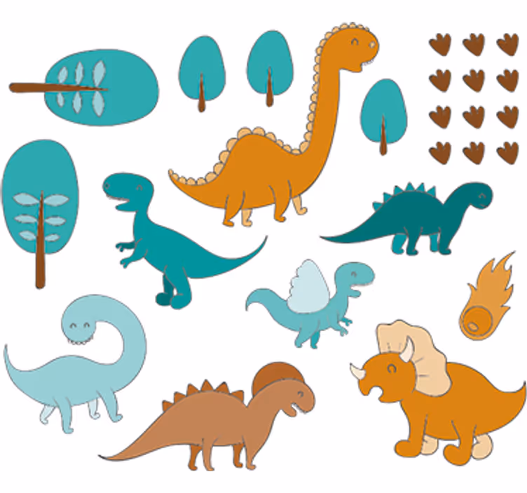 Store enrouleur pour chambre enfant paysage jurassique - TenStickers