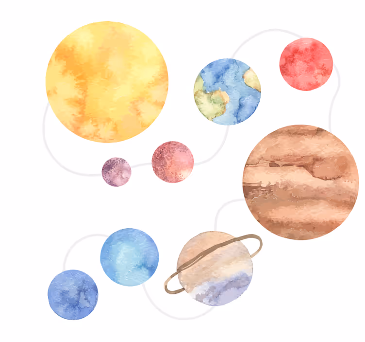 Store enrouleur pour chambre enfant carte du système solaire - TenStickers