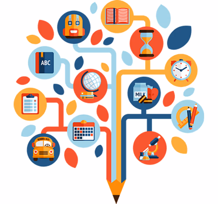 Store enrouleur pour chambre enfant arbre des sciences - TenStickers