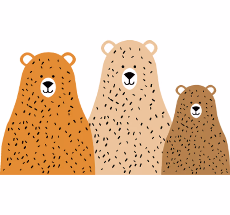 Store enrouleur pour chambre enfant amis ours trois - TenStickers