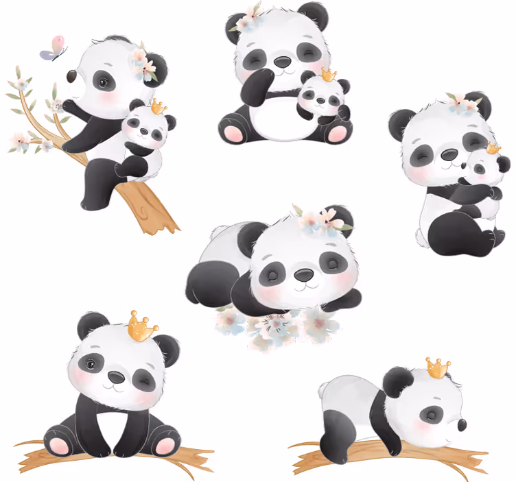 Store enrouleur pour chambre enfant panda joyeux - TenStickers