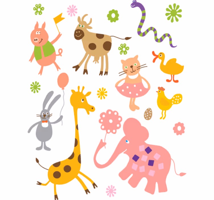 Store enrouleur pour chambre enfant animaux dessinés - TenStickers