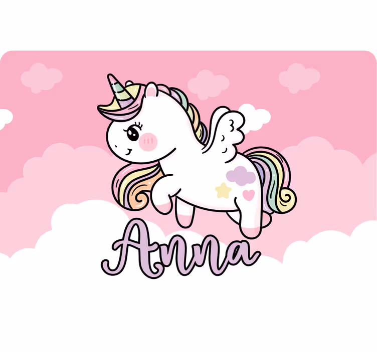 Store enrouleur pour chambre enfant licorne magique rose - TenStickers