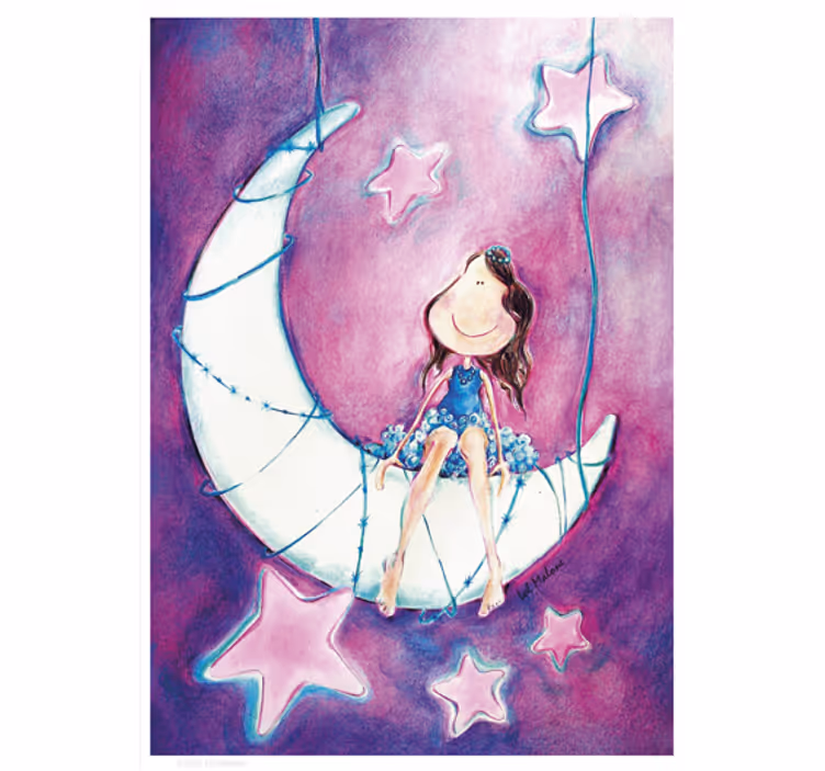 Store enrouleur pour chambre enfant lune lol malone - TenStickers