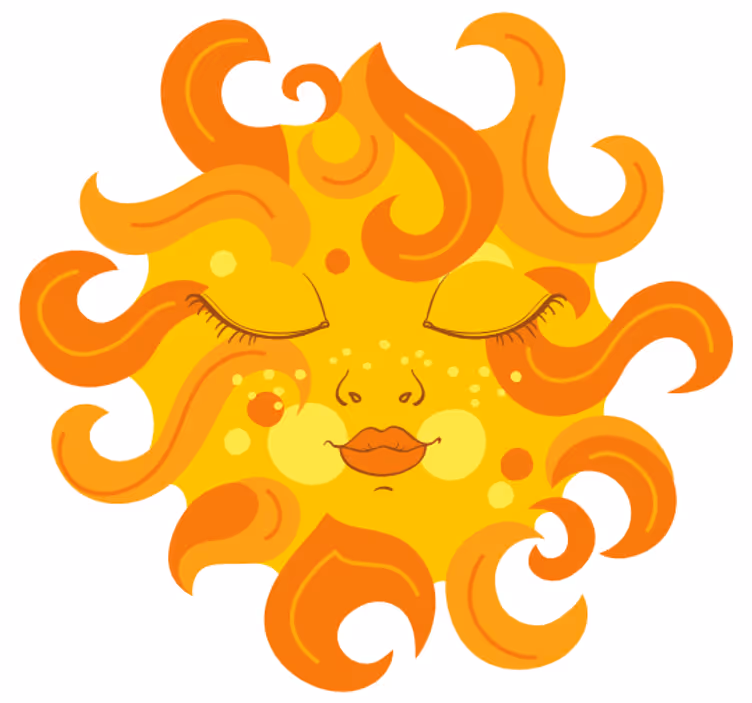 Store enrouleur pour chambre enfant soleil féminin - TenStickers