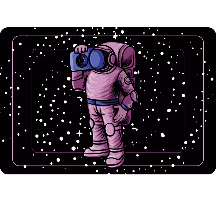 Store enrouleur pour chambre enfant astronaute avec radio - TenStickers