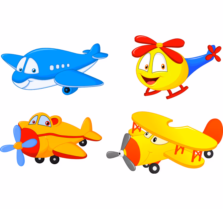 Store enrouleur pour chambre enfant avions et hélicoptères - TenStickers