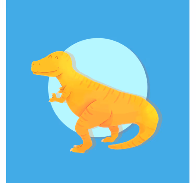 Store enrouleur pour chambre enfant dinosaure jaune - TenStickers