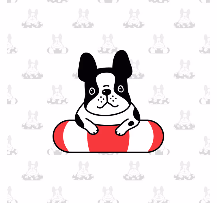 Store enrouleur pour chambre enfant motif bulldog mignon - TenStickers