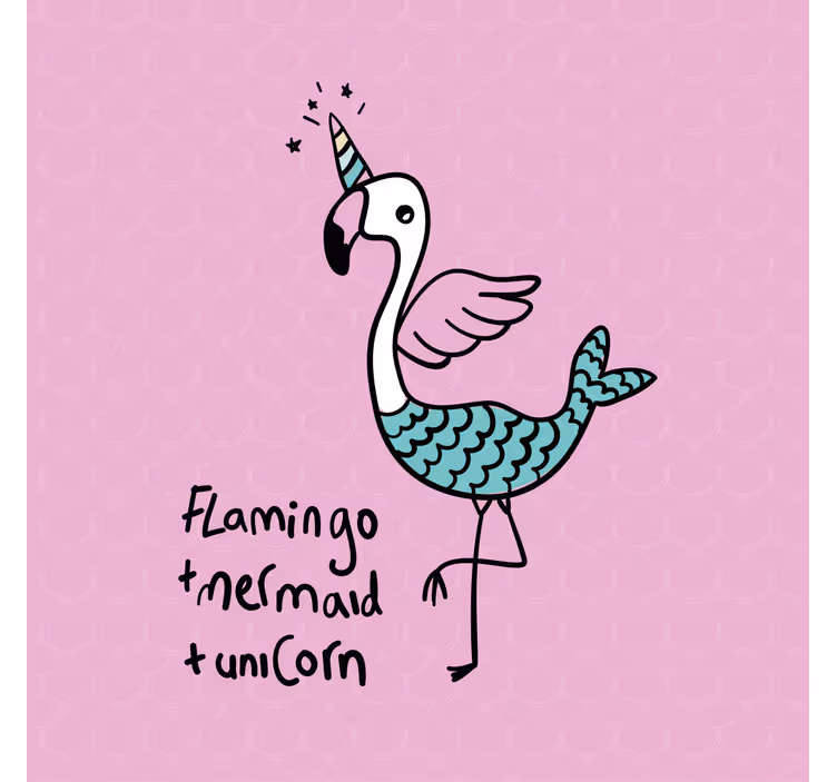Store enrouleur pour chambre enfant illustration flamant - TenStickers