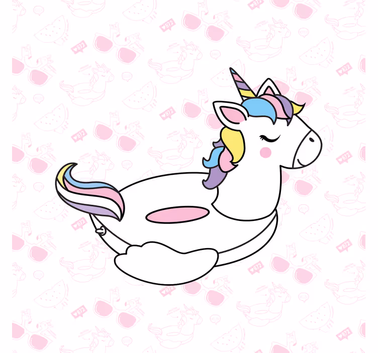 Store enrouleur pour chambre enfant licorne et flamants - TenStickers
