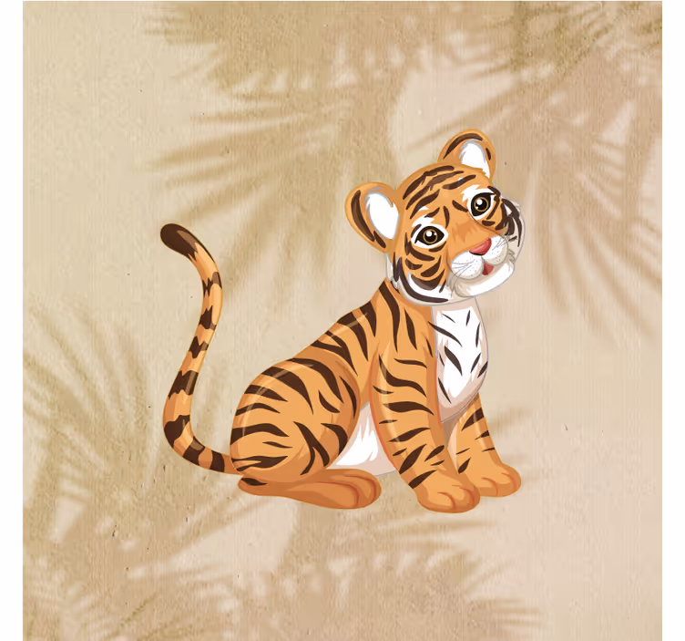 Store enrouleur pour chambre enfant portrait de tigre - TenStickers