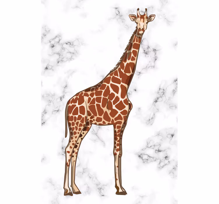 Store enrouleur pour chambre enfant portrait de girafe - TenStickers