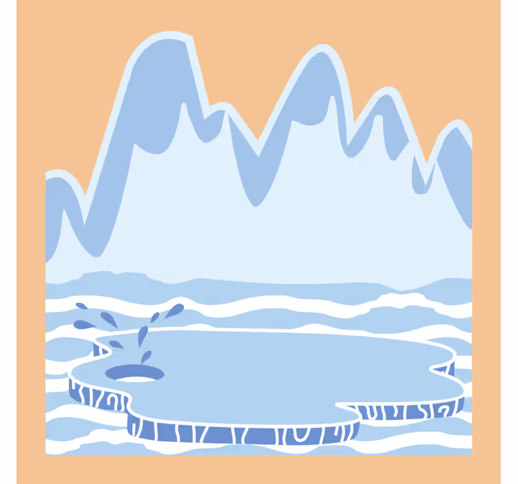 Store enrouleur pour chambre enfant montagnes de glace - TenStickers