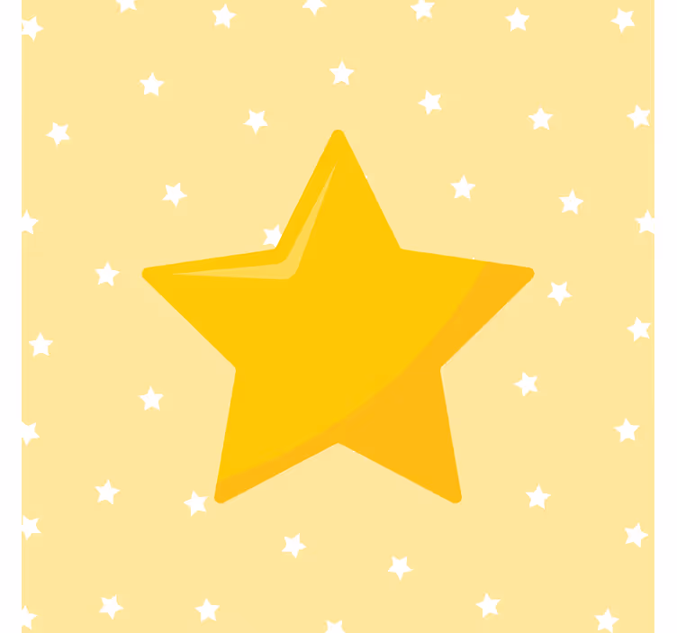 Store enrouleur pour chambre enfant étoile classique jaune - TenStickers