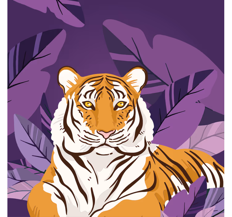 Store enrouleur pour chambre enfant tigre curieux jungle - TenStickers