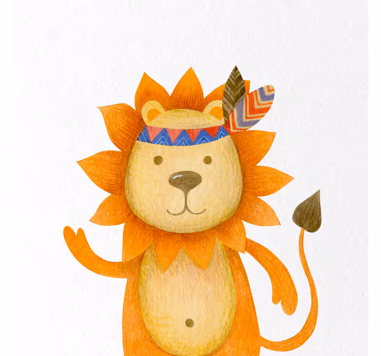 Store enrouleur pour chambre enfant lion dessiné - TenStickers