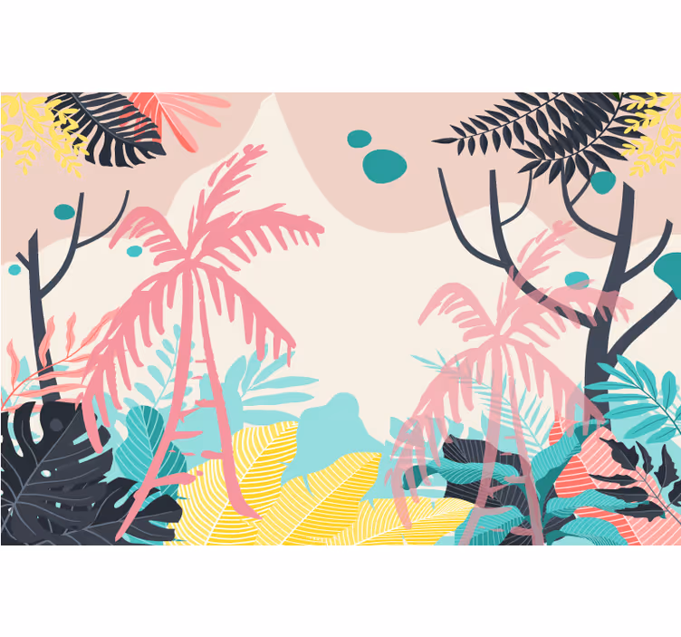 Store enrouleur pour chambre enfant palmiers boho - TenStickers