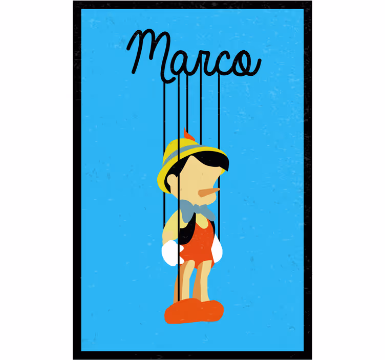 Store enrouleur pour chambre enfant pinocchio personnalisé - TenStickers