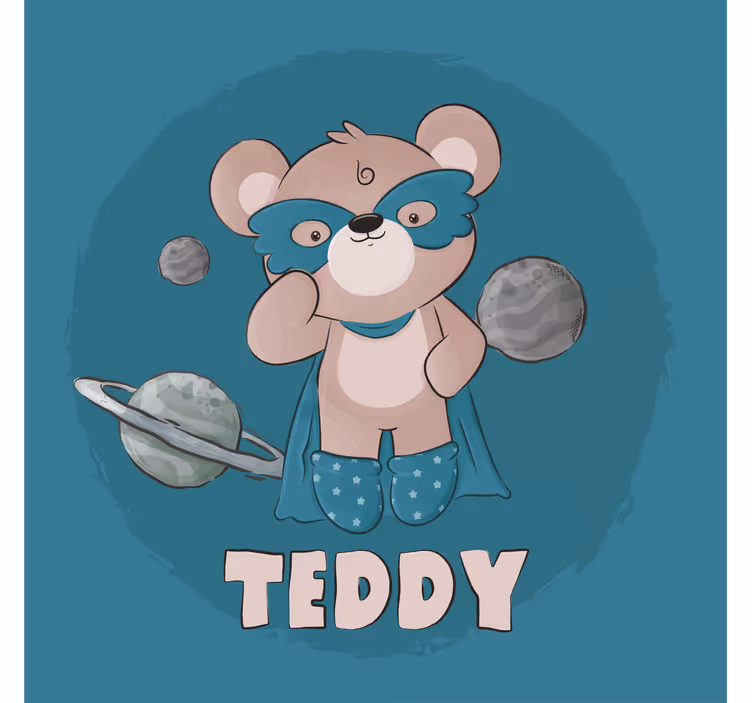 Store enrouleur pour chambre enfant héros ours - TenStickers