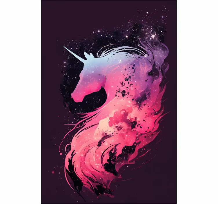 Store enrouleur pour chambre enfant licorne galaxie - TenStickers