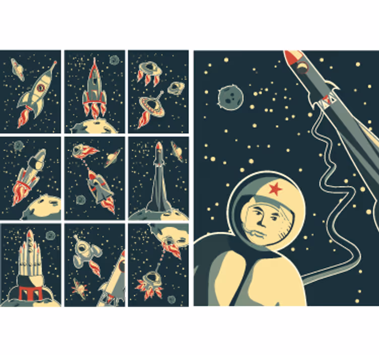 Store enrouleur pour chambre enfant motifs spatiaux - TenStickers