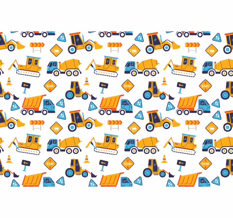 Store enrouleur pour chambre enfant chantier cartoon - TenStickers