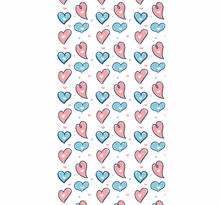 Store enrouleur pour chambre enfant motifs cœurs - TenStickers
