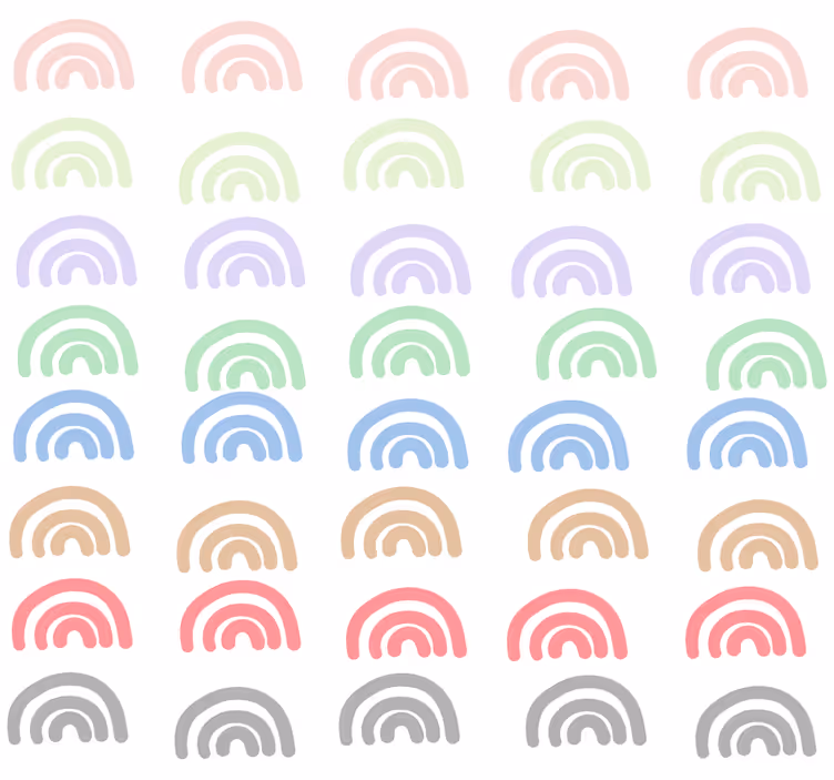 Store enrouleur pour chambre enfant 40 arc-en-ciel colorés - TenStickers