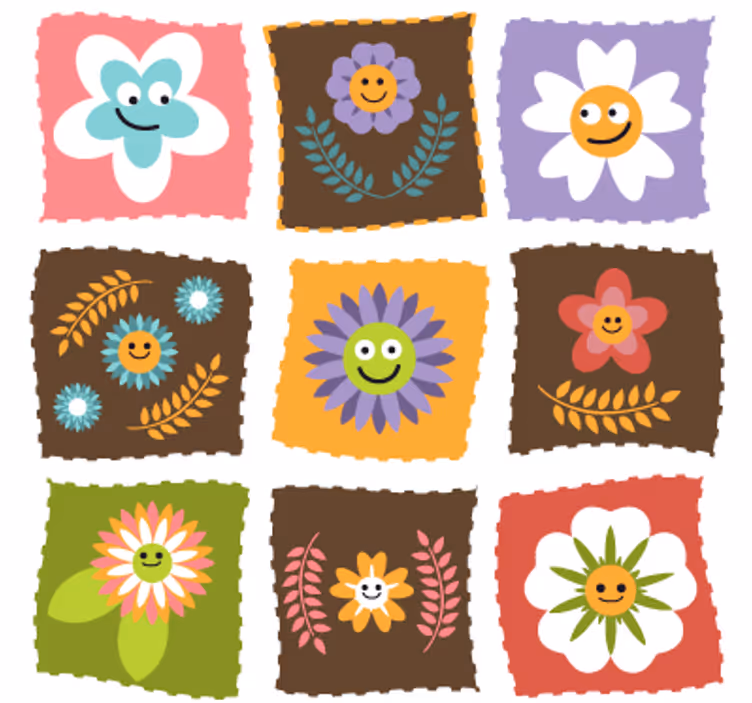 Store enrouleur pour chambre enfant motif floral - TenStickers