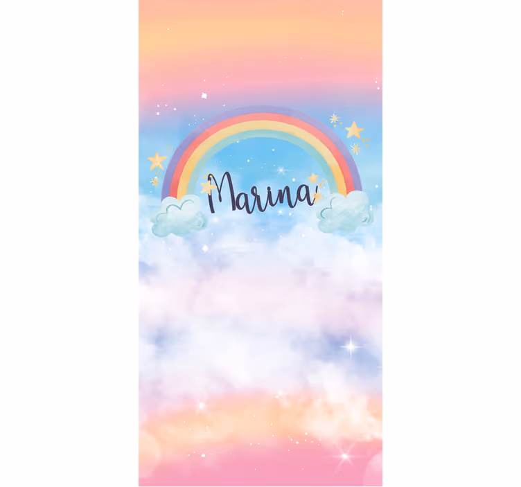 Store enrouleur pour chambre enfant arc-en-ciel et nuages - TenStickers