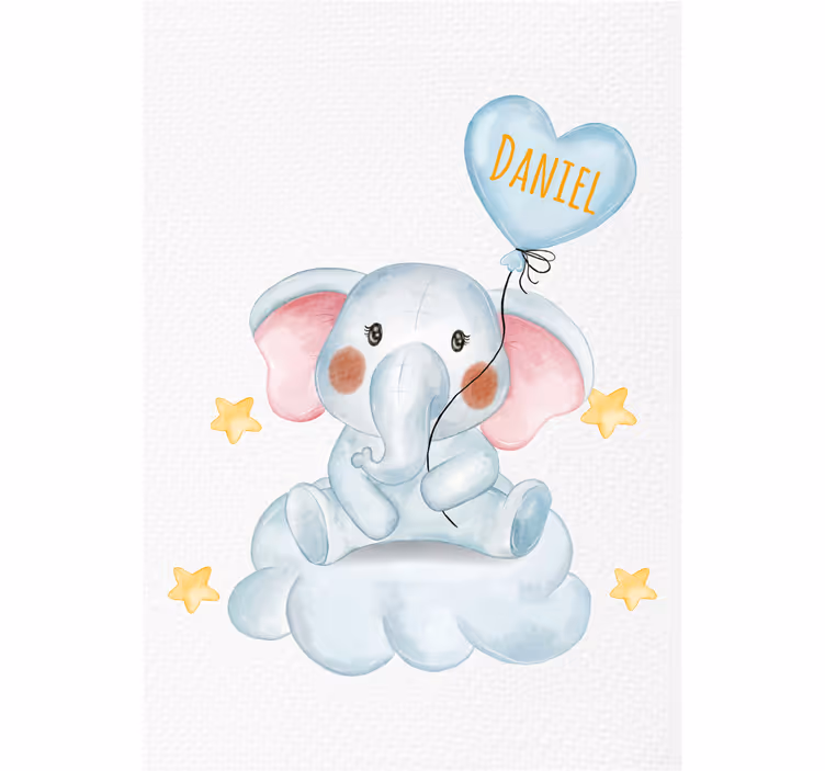 Store enrouleur pour chambre enfant éléphant mignon ballon - TenStickers