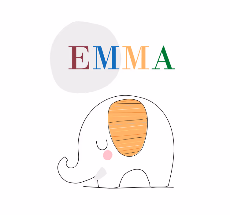 Store enrouleur pour chambre enfant éléphant personnalisé - TenStickers