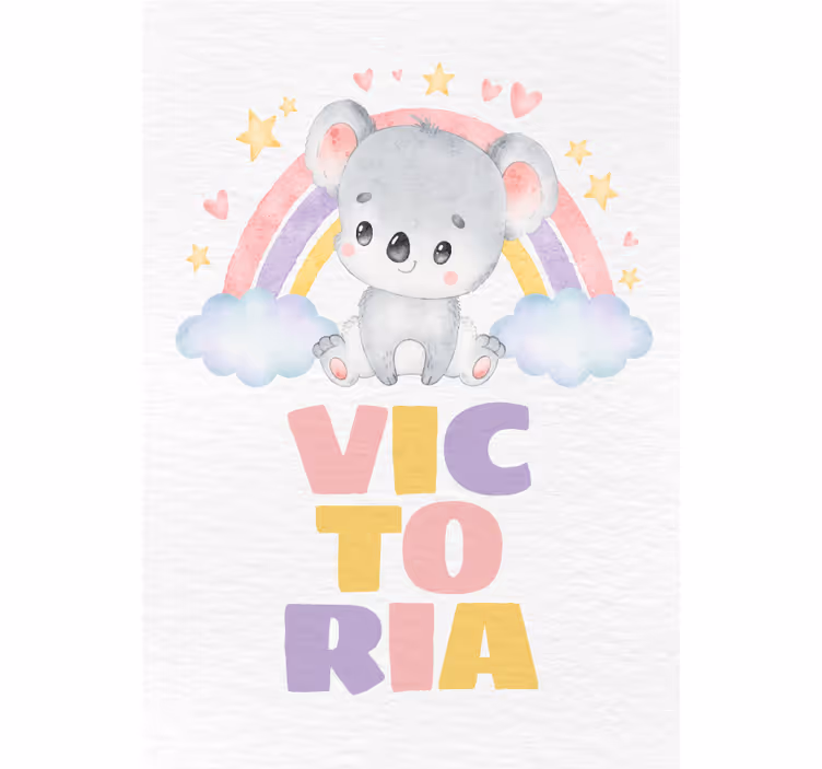 Store enrouleur pour chambre enfant koala et arc-en-ciel - TenStickers