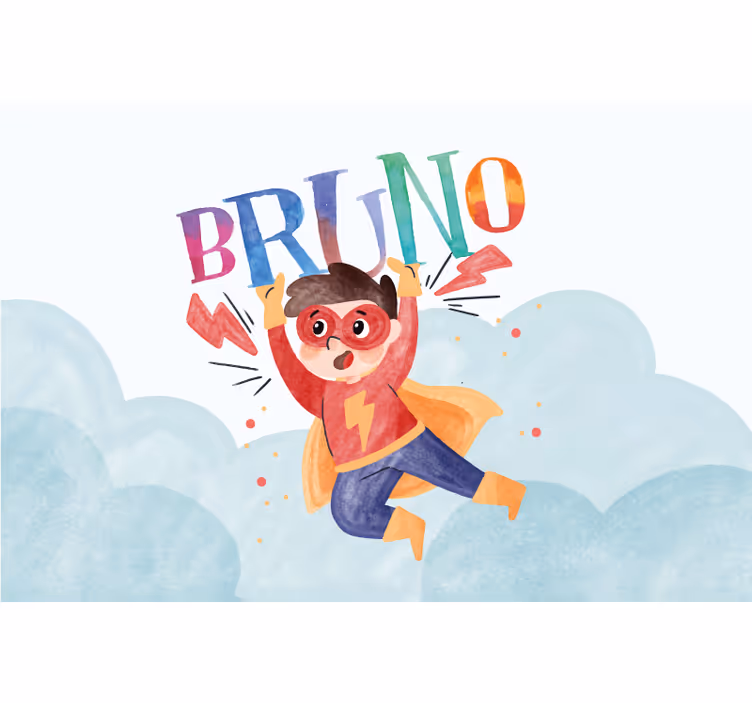 Store enrouleur pour chambre enfant super héros aquarelle - TenStickers
