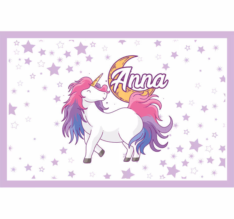Store enrouleur pour chambre enfant licorne et lune - TenStickers
