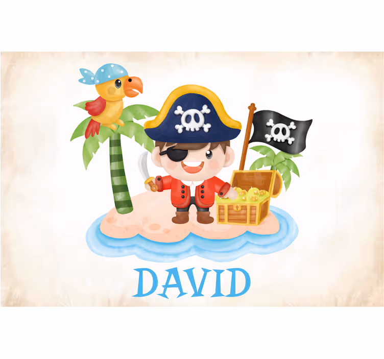 Store enrouleur pour chambre enfant pirate en dessin animé - TenStickers