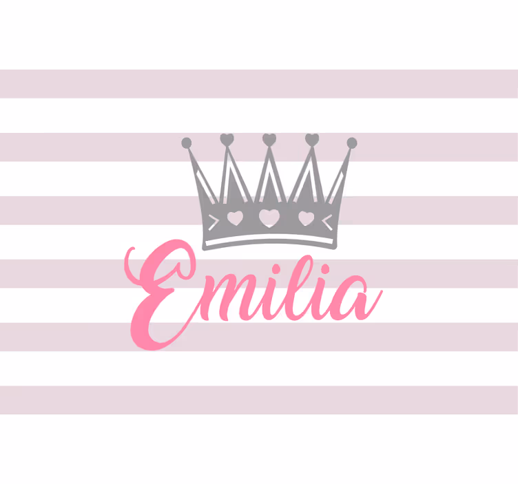 Store enrouleur pour chambre enfant couronne argent rose - TenStickers