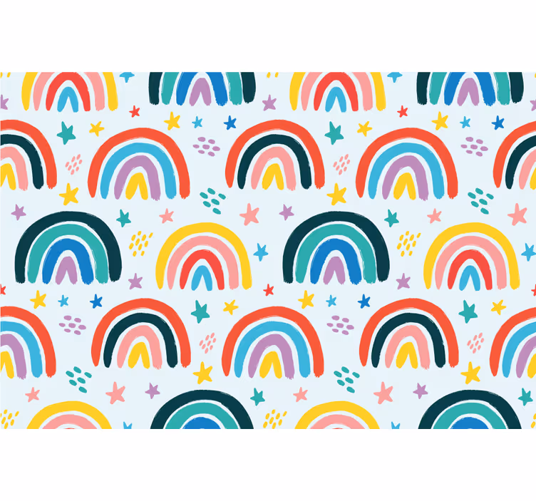 Store enrouleur pour chambre enfant motif arc-en-ciel - TenStickers