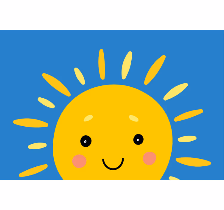 Store enrouleur pour chambre enfant soleil avec visage - TenStickers
