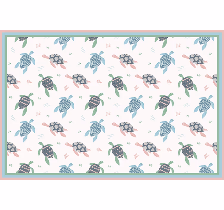 Store enrouleur pour chambre enfant tortues pastel - TenStickers