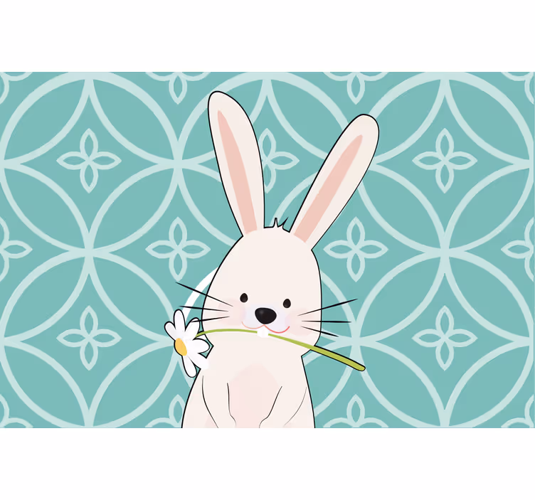 Store enrouleur pour chambre enfant portrait de lapin - TenStickers