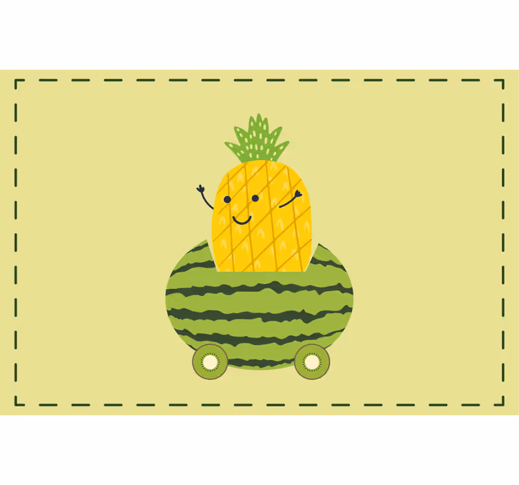 Store enrouleur pour chambre enfant ananas drôle voiture - TenStickers