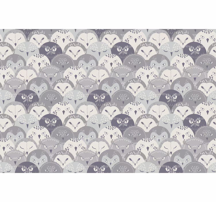 Store enrouleur pour chambre enfant hibou gris nordique - TenStickers