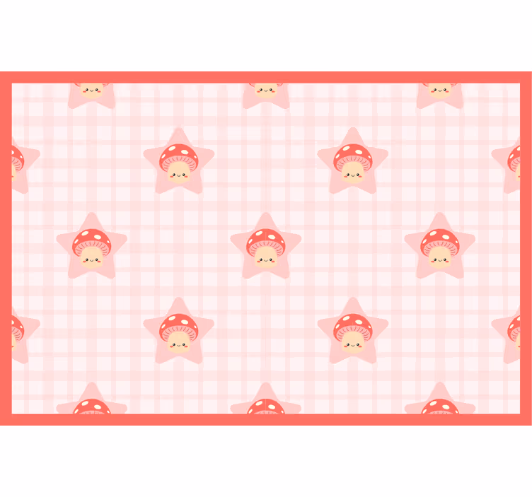 Store enrouleur pour chambre enfant motif champignons roses - TenStickers