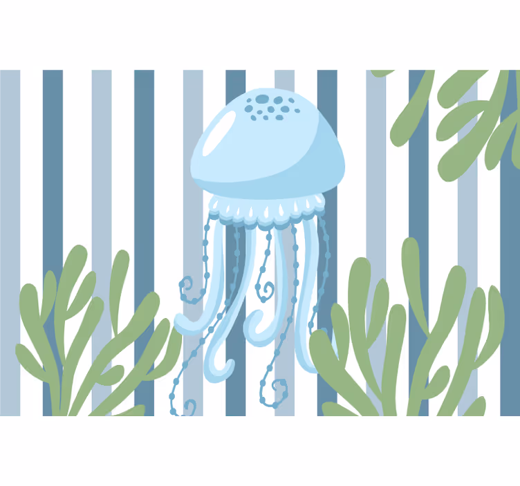 Store enrouleur pour chambre enfant méduses bleues - TenStickers