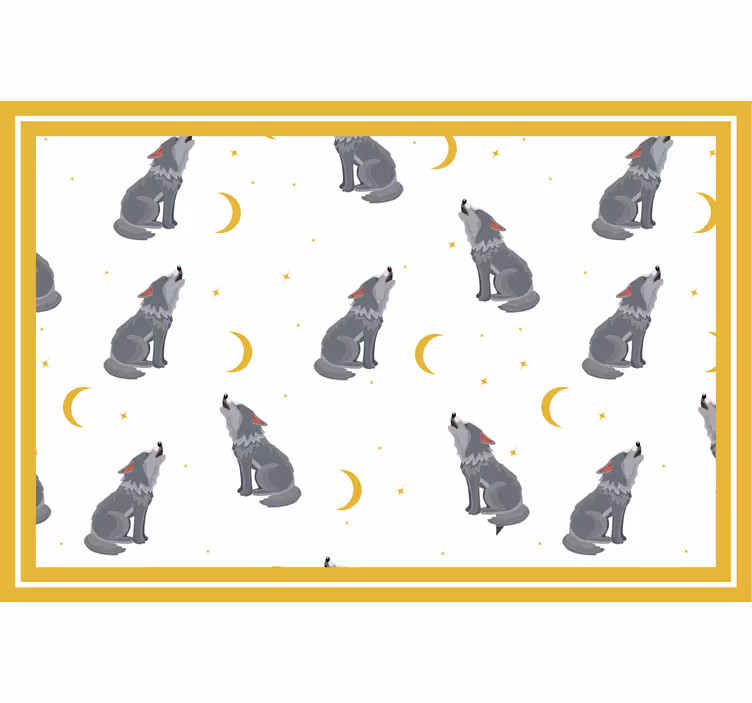 Store enrouleur pour chambre enfant loups hurlant à la lune - TenStickers