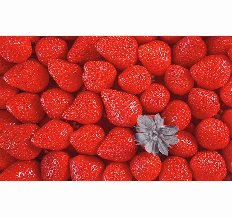 Store enrouleur cuisine fresque murale fraises lumineuses - TenStickers