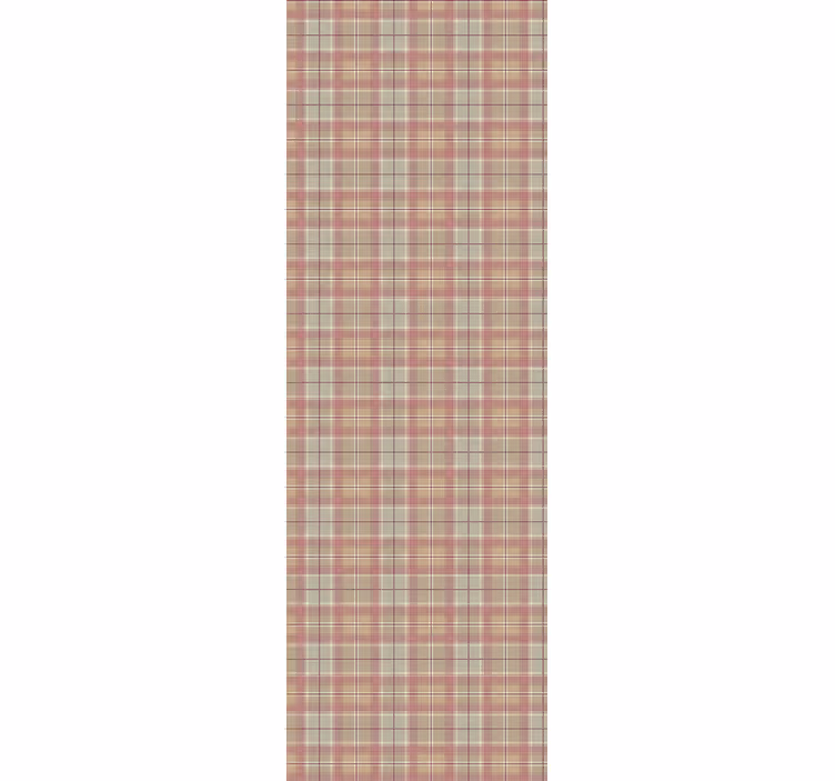 Store enrouleur cuisine motif tartan pour frigo - TenStickers